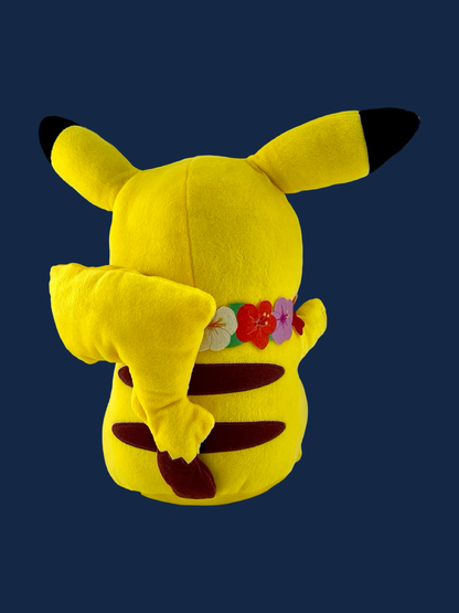 PELUCHE POKÉMON PIKACHU XL COLLIER FLEUR